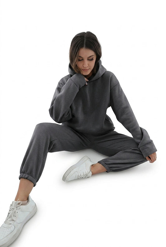 Ensemble survêtement femme avec sweat à capuche et pantalon de jogging 1