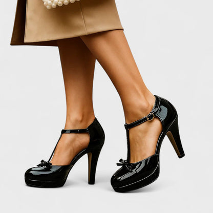Escarpins Fermés pour Femme avec Bride en T, Boucle et Talon Haut-Women Heels-Gigié