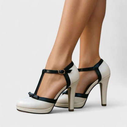 Escarpins Fermés pour Femme avec Bride en T, Boucle et Talon Haut-Women Heels-Gigié