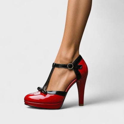 Escarpins Fermés pour Femme avec Bride en T, Boucle et Talon Haut-Women Heels-Gigié