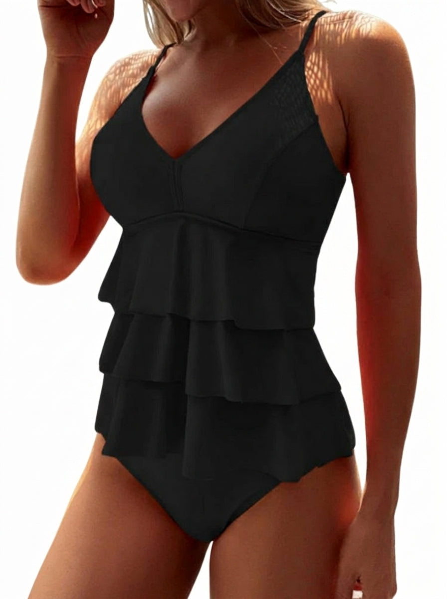 Femme - Maillot de bain avec volants superposés et fines bretelles | imported-image-2