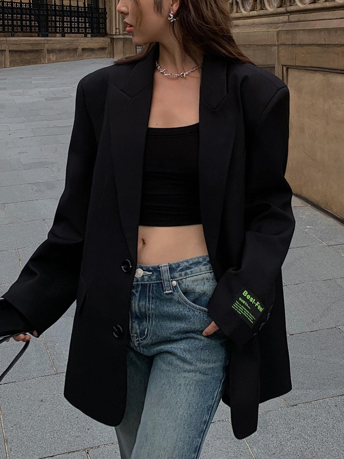 Femme Blazer avec col à revers et fermeture boutonnée-Blazer Woman-Gigié