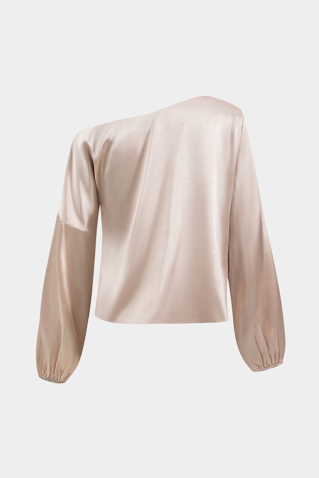 Blouse Women One Shoulder Balloon Sleeve Asymmetrical 6