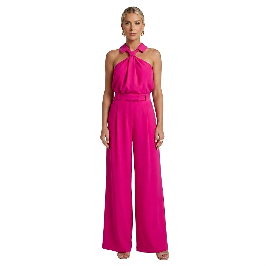 Femme Combinaison Sans Manches à Encolure Halter et Jambes Larges | imported-image-6