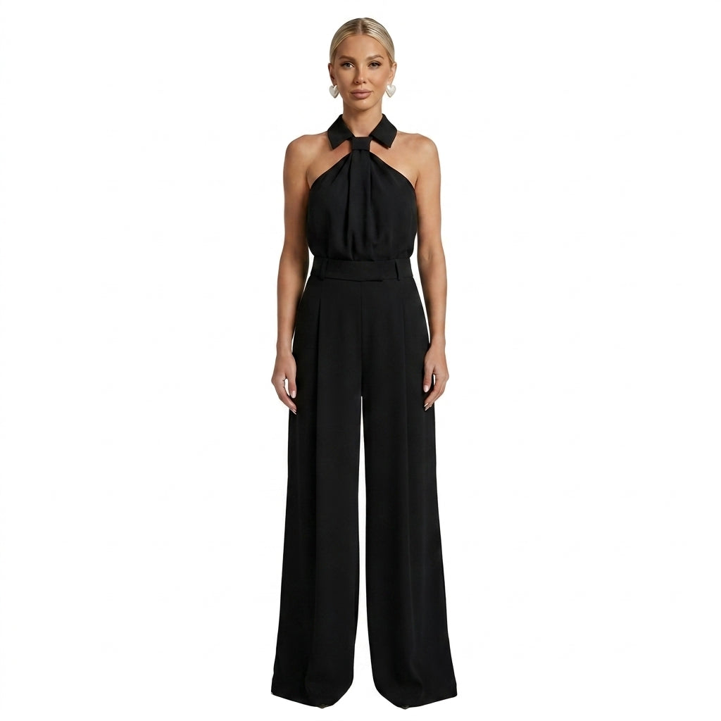 Femme Combinaison Sans Manches à Encolure Halter et Jambes Larges | imported-image-7