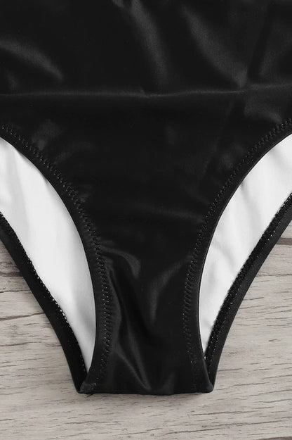 Femme Maillot de bain une pièce à encolure licou et ouverture goutte d'eau | imported-image-9