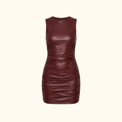 Femme Robe mini sans manches à détails froncés | imported-image-4
