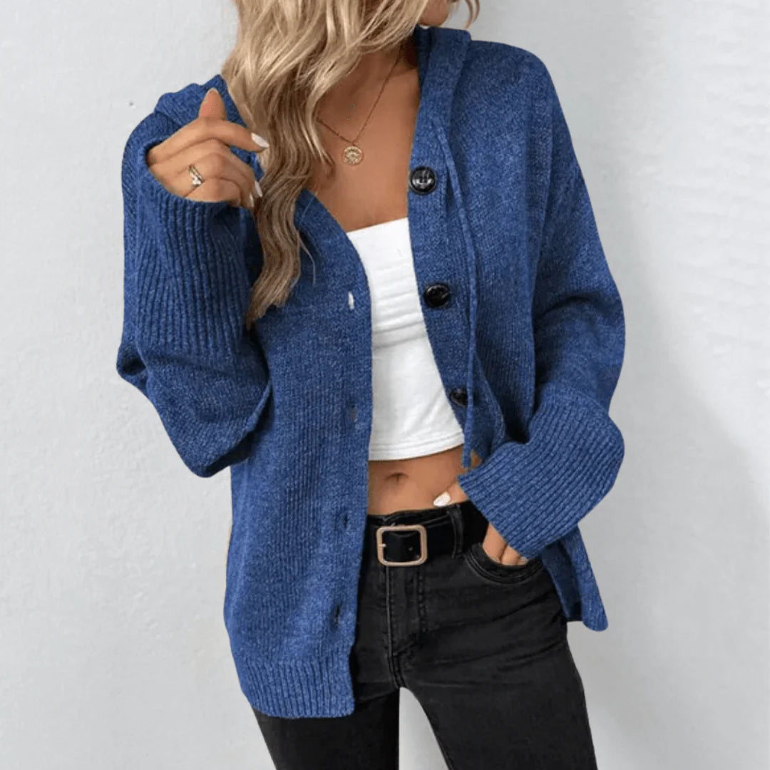Gilet Cardigan Tricoté Femme Boutonné Chaud & Coupe Décontractée-Gigié