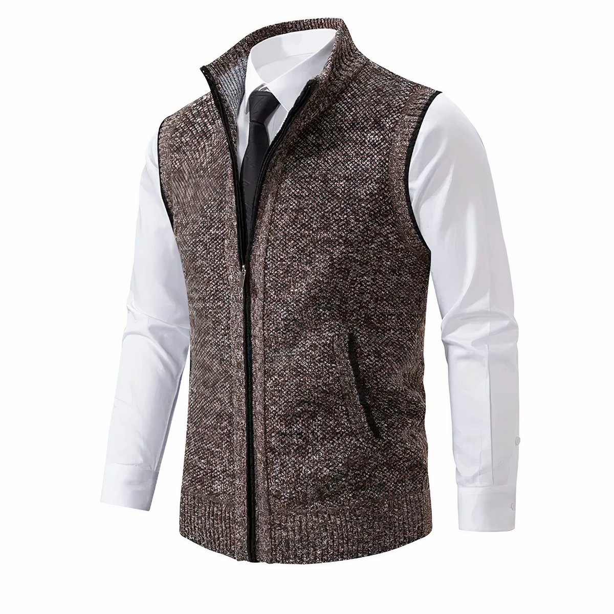 Gilet en maille zippé pour homme 1