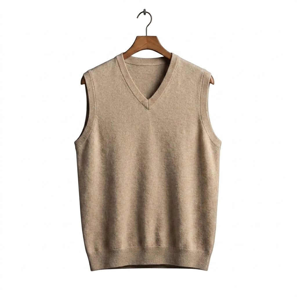 Gilet en tricot à col en V pour homme 1
