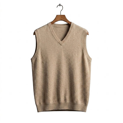 Gilet en tricot à col en V pour homme 1