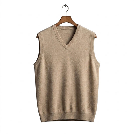 Gilet en tricot à col en V pour homme 1