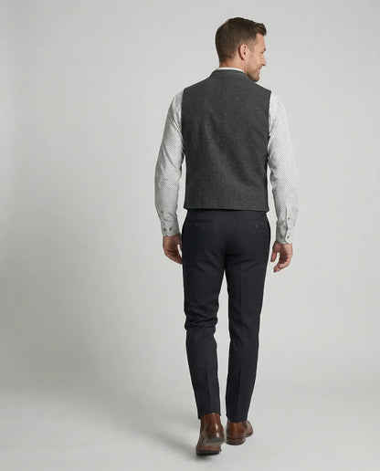 Gilet homme à col montant avec fermeture boutonnée-Vest-Gigié