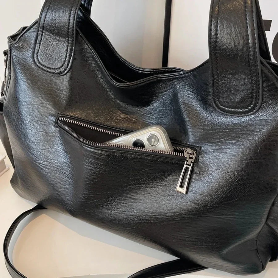 Grand Sac à Main Femme "Hobo" Souple & Multi-Poches Zippées-Gigié