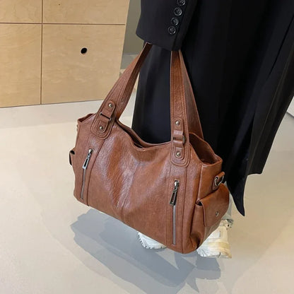 Grand Sac à Main Femme "Hobo" Souple & Multi-Poches Zippées-Gigié