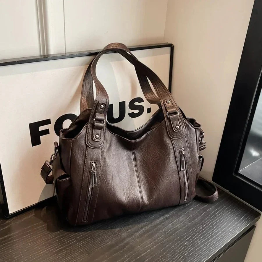 Grand Sac à Main Femme "Hobo" Souple & Multi-Poches Zippées-Gigié