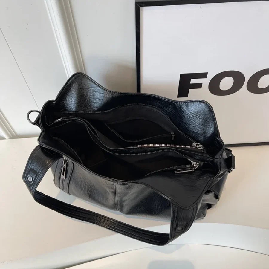 Grand Sac à Main Femme "Hobo" Souple & Multi-Poches Zippées-Gigié