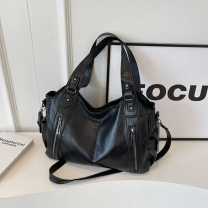 Grand Sac à Main Femme "Hobo" Souple & Multi-Poches Zippées-Gigié