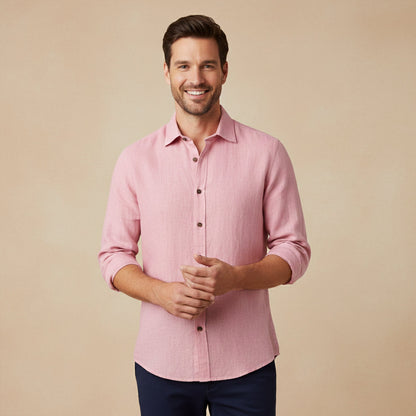 Homme Chemise à Manches Longues avec Boutonnage-Blouse Male-Gigié