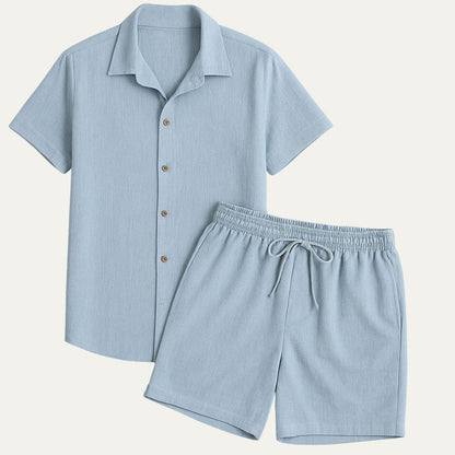 Homme Ensemble Chemise à Manches Courtes et Short-Sets for Men-Gigié