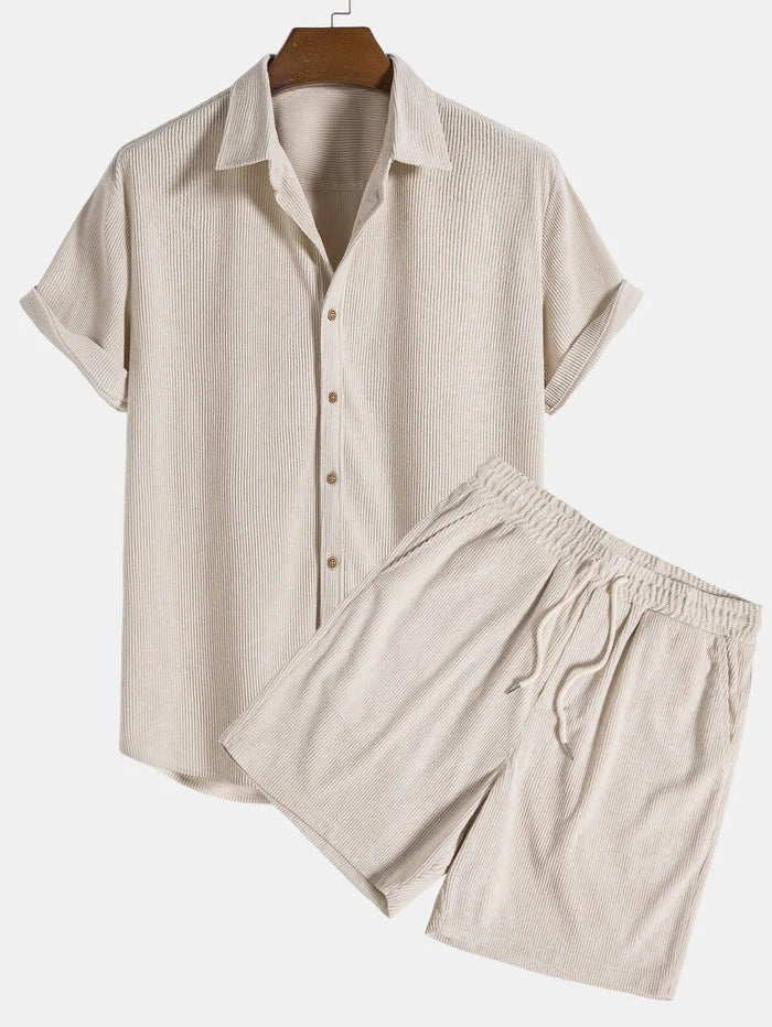 Homme Ensemble Chemise à Manches Courtes et Short-Sets for Men-Gigié