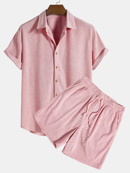 Homme Ensemble Chemise à Manches Courtes et Short-Sets for Men-Gigié
