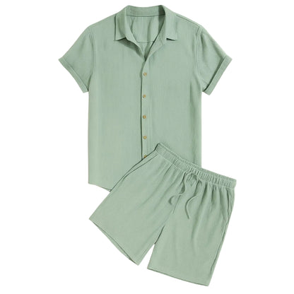 Homme Ensemble Chemise à Manches Courtes et Short-Sets for Men-Gigié