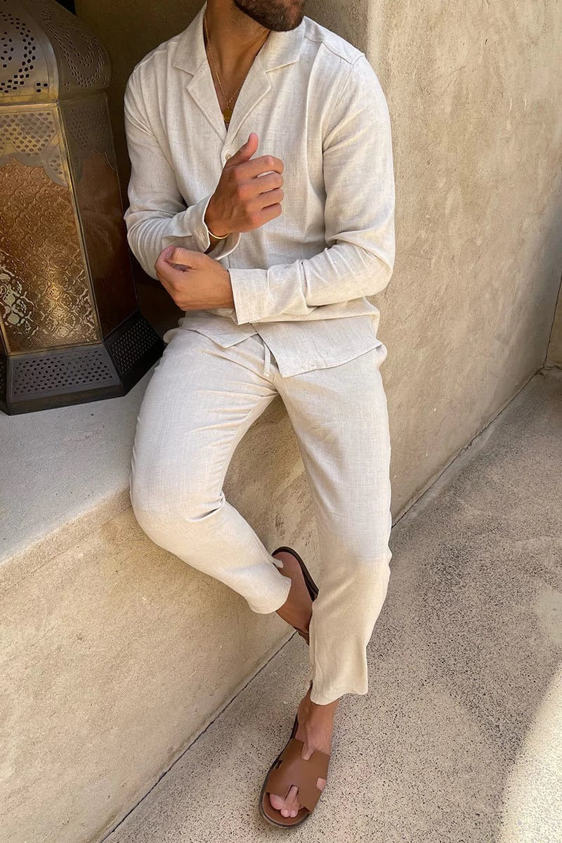 Homme Ensemble Chemise à Manches Longues et Pantalon-Sets for Men-Gigié