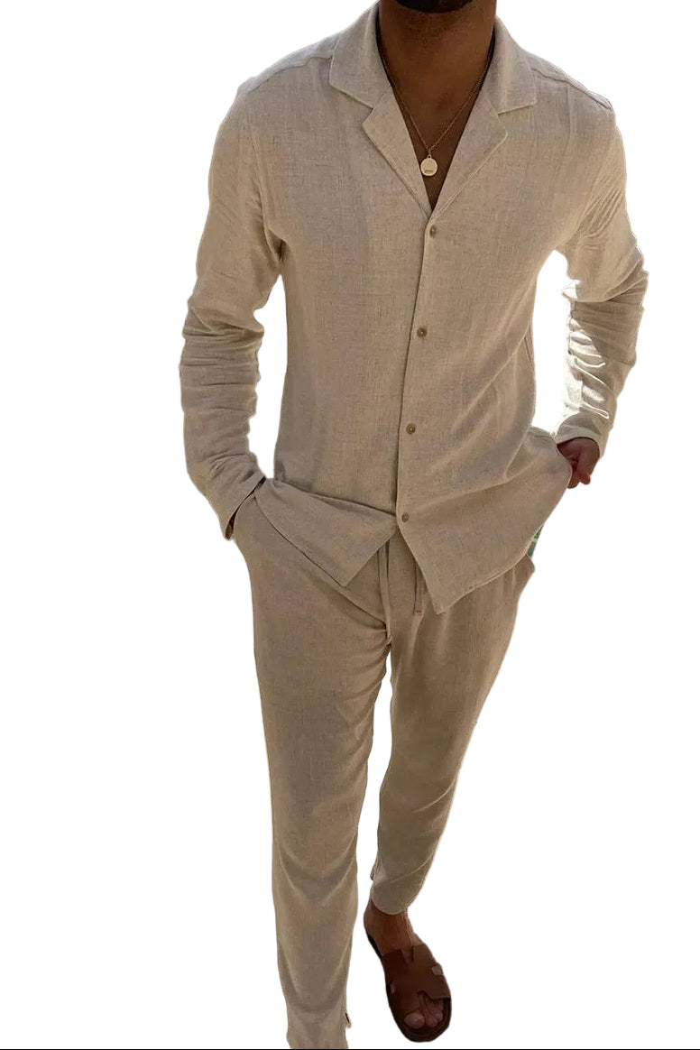 Homme Ensemble Chemise à Manches Longues et Pantalon-Sets for Men-Gigié
