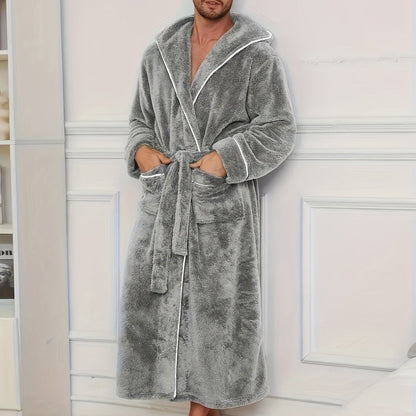 Homme Peignoir avec capuche et ceinture à nouer-Robe Men-Gigié