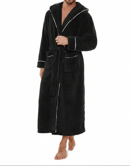 Homme Peignoir avec capuche et ceinture à nouer-Robe Men-Gigié
