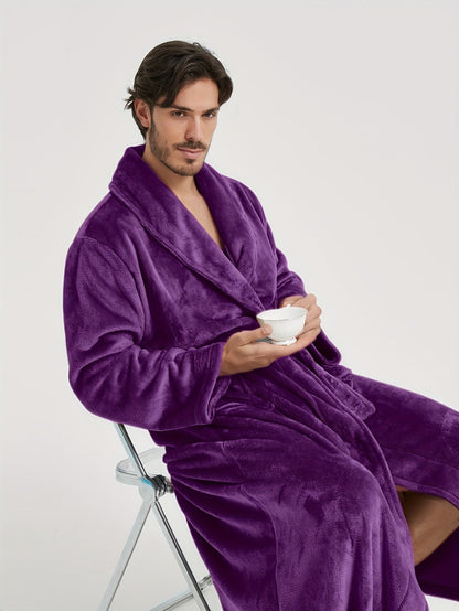 Homme Peignoir avec col châle et ceinture à nouer-Robe Men-Gigié