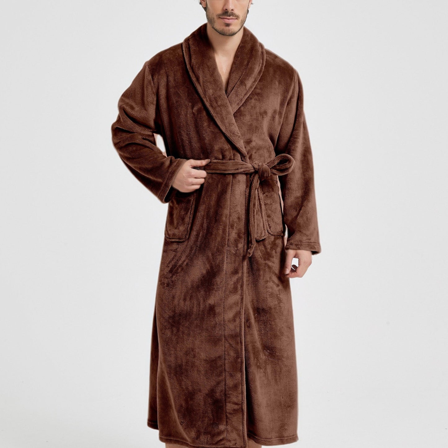 Homme Peignoir avec col châle et ceinture à nouer-Robe Men-Gigié