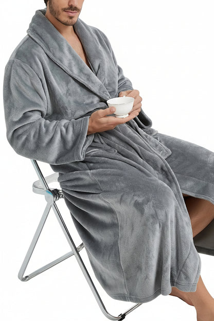 Homme Peignoir avec col châle et ceinture à nouer-Robe Men-Gigié