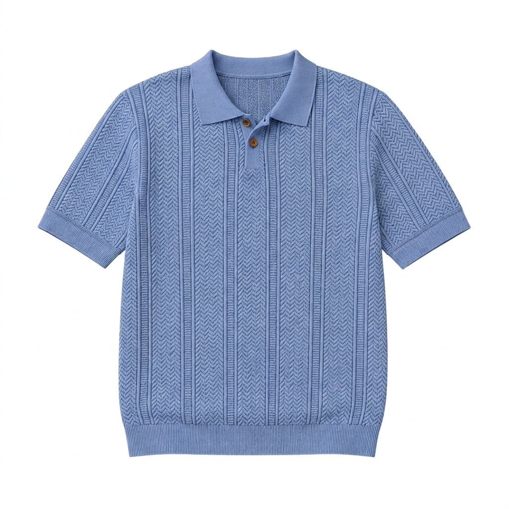 Polo en maille torsadée pour homme The Montecito