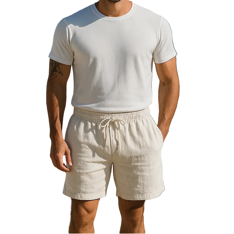 Homme Short à Taille Élastique avec Cordon de Serrage-Shorts for men-Gigié