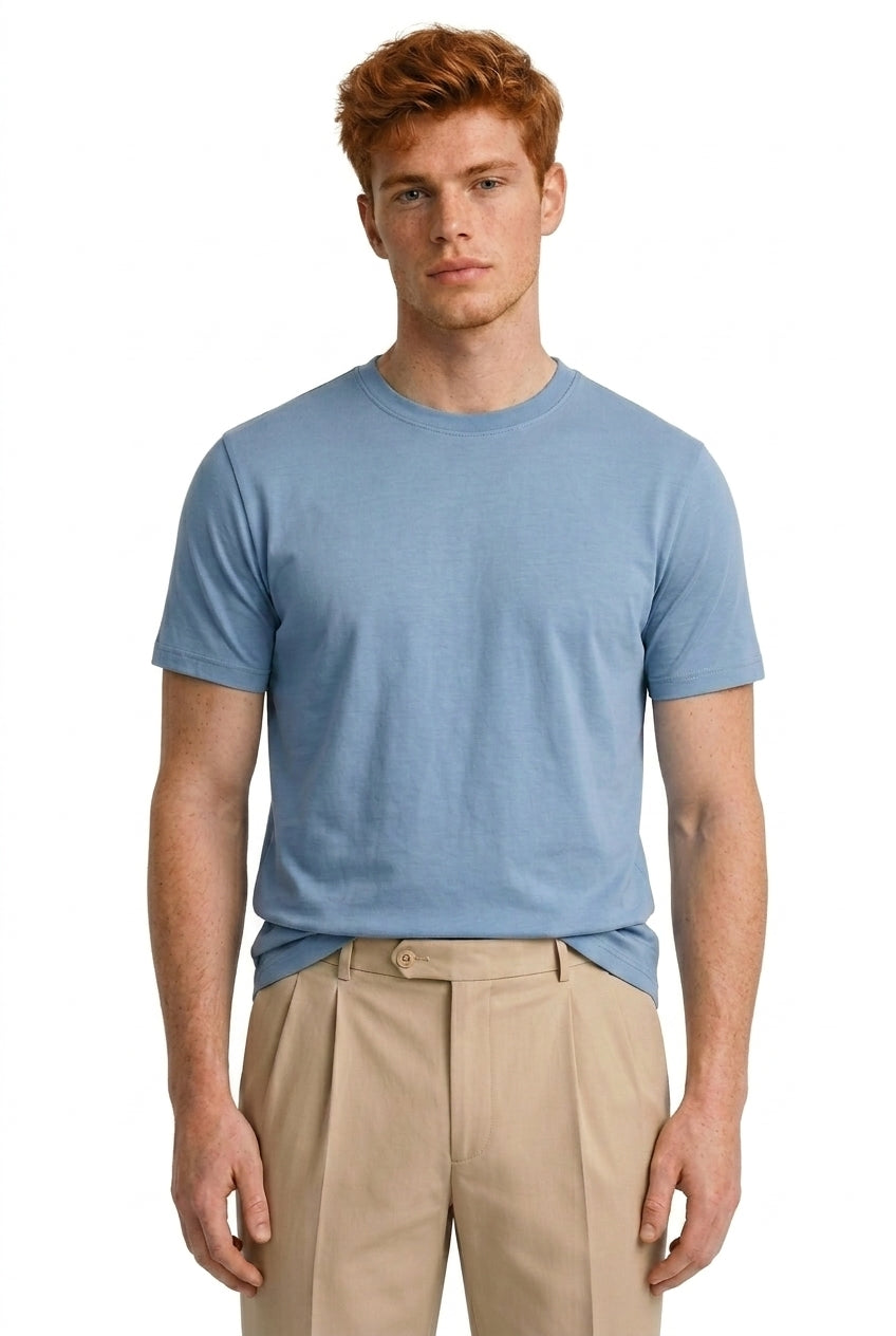 Homme T-shirt à col rond et manches courtes