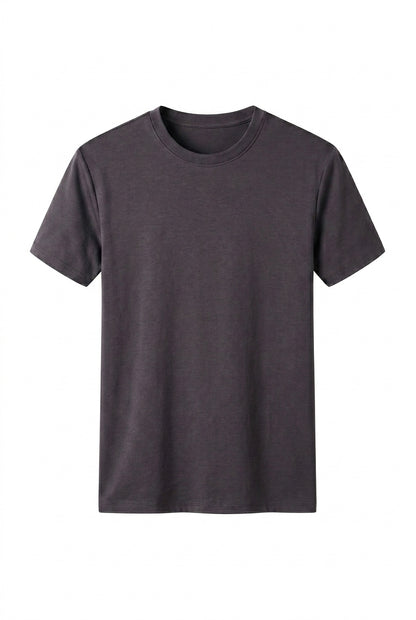 Homme T-shirt à col rond et manches courtes Anthracite