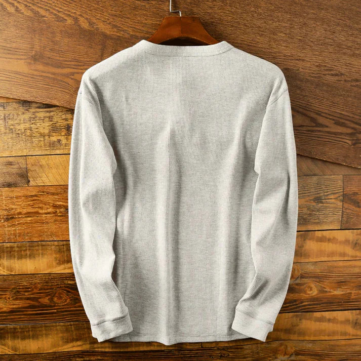 T-Shirt Henley Homme Manches Longues-Gigié