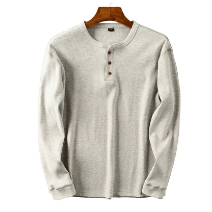 T-Shirt Henley Homme Manches Longues-Gigié
