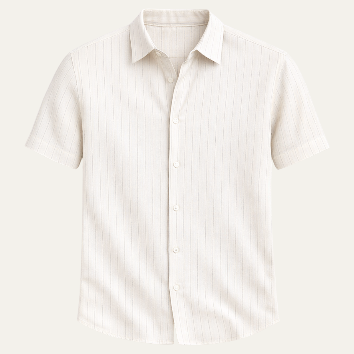 Hommes Chemise à manches courtes avec texture à lignes verticales et poche poitrine 2