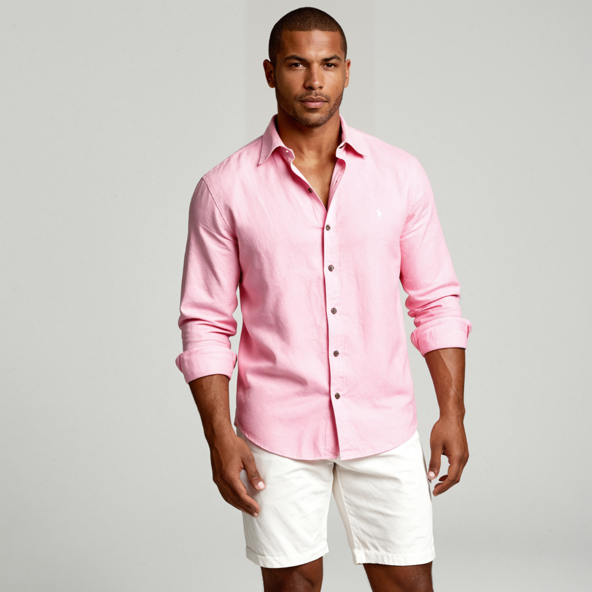 Hommes Chemise à manches longues avec col à pointes et boutonnage frontal 6