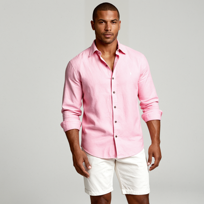 Hommes Chemise à manches longues avec col à pointes et boutonnage frontal 6