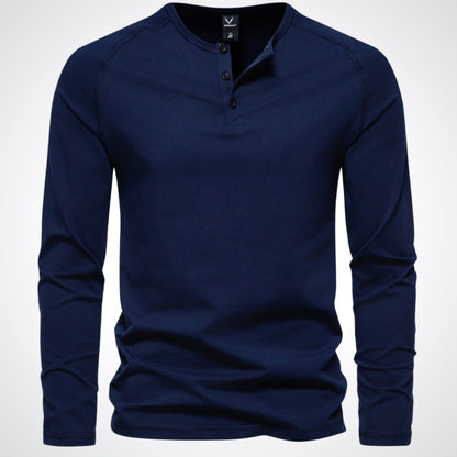 Hommes Henley à manches longues avec boutons 2