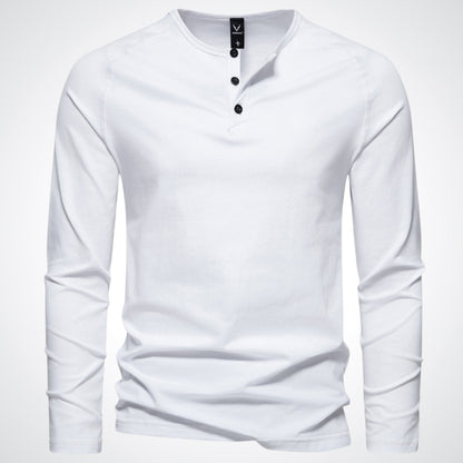 Hommes Henley à manches longues avec boutons 4