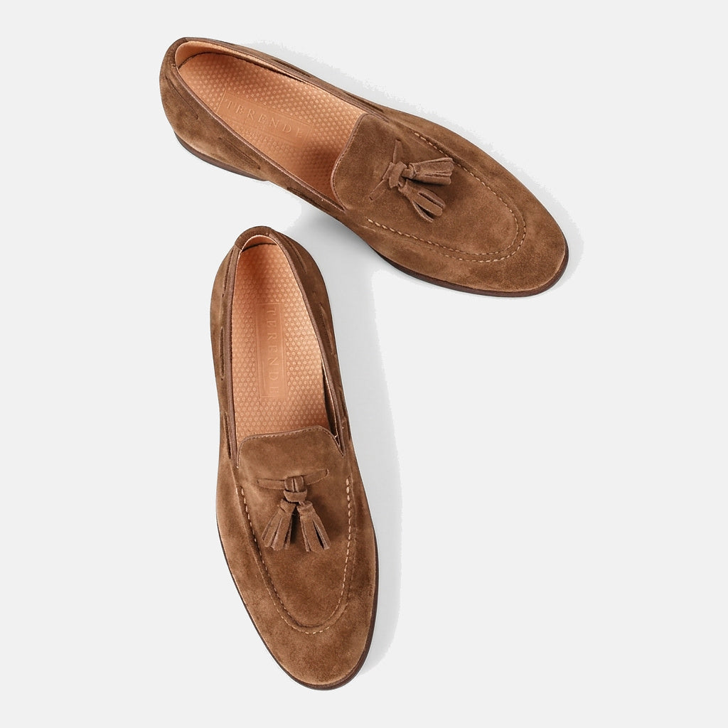 Hommes Mocassins à Glands avec Coutures sur le Plateau et Lacets Latéraux 4