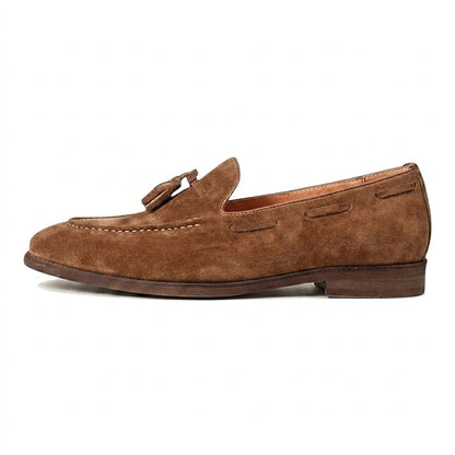 Hommes Mocassins à Glands avec Coutures sur le Plateau et Lacets Latéraux 1