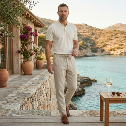 Hommes Pantalon de jogging avec cordon de serrage et chevilles élastiquées 8