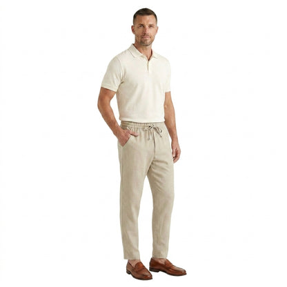 Hommes Pantalon de jogging avec cordon de serrage et chevilles élastiquées Kaki