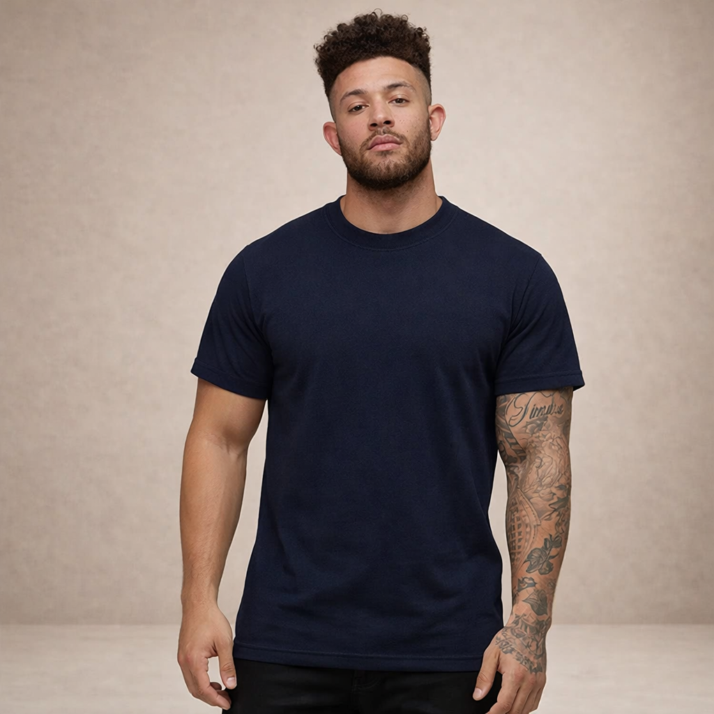 Hommes T-shirt à col rond et manches courtes 7